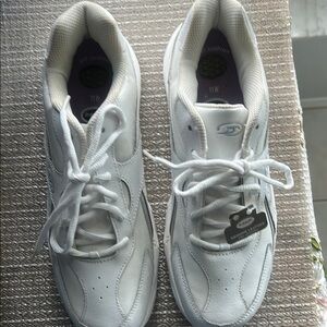 Dr. Scholl's White and Purple Gel Cushion Sneakers